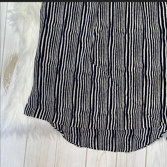 Derek Lam 10 Crosby 100% Silk Striped V-Neck Dress - Picture 3 of 8